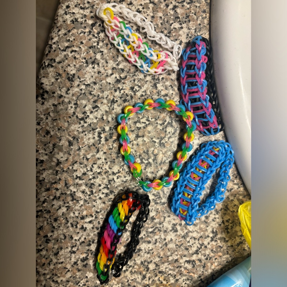 Loom band bracelets